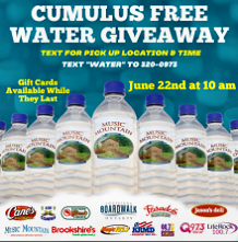 Cumulus Free Water Giveaway