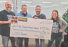 L-R: KGGO's B-Sox, Nash FM 97.3's Tim White and Danger and Lindsay