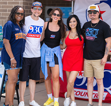 L-R: Radio One VP/GM Pam McKay, 93Q's Andy 'Riggs' Riggle, Katelyn Maida, Erica Rico and Gerardo Sproet