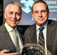 Morning personality Billy Costa and MP Alan Chartrand