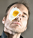 Greg Beharrell has egg on his face