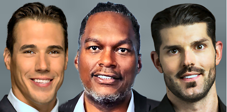 Click to enlarge Two Pros and Cup of Joe with Brady Quinn, LaVar Arrington and Jonas Knox
