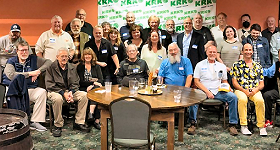 KRKO-AM/Seattle: KRKO is celebrating its 100th birthday this week. Included in this group picture, station co-owner Andrew Skotdal, General Manager Chuck Maylin, KRKO Morning Mouth Tim Hunter and other current personalities including Tom Lafferty, Nicky Dee, Maria Gonzales, Ted Buehner, Mark Aucutt and Maury the Movie Guy. 